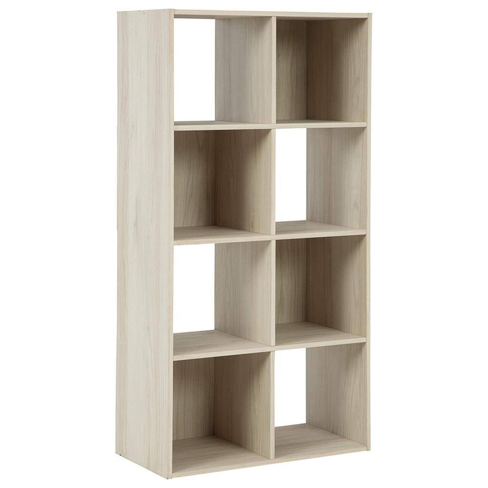 47.1 in. H x 23.7 in. W x 11.8 in. D Beige Wood 8-Cube Organizer cube-237