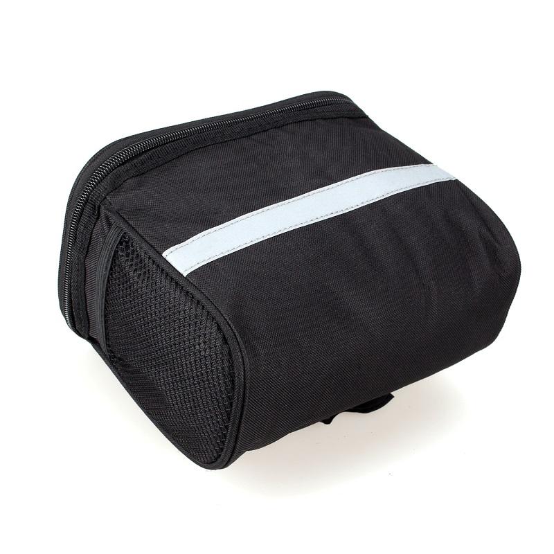 Multifunctional Bike frame handlebar storage bag with reflective strip and waterproof compartment for phone