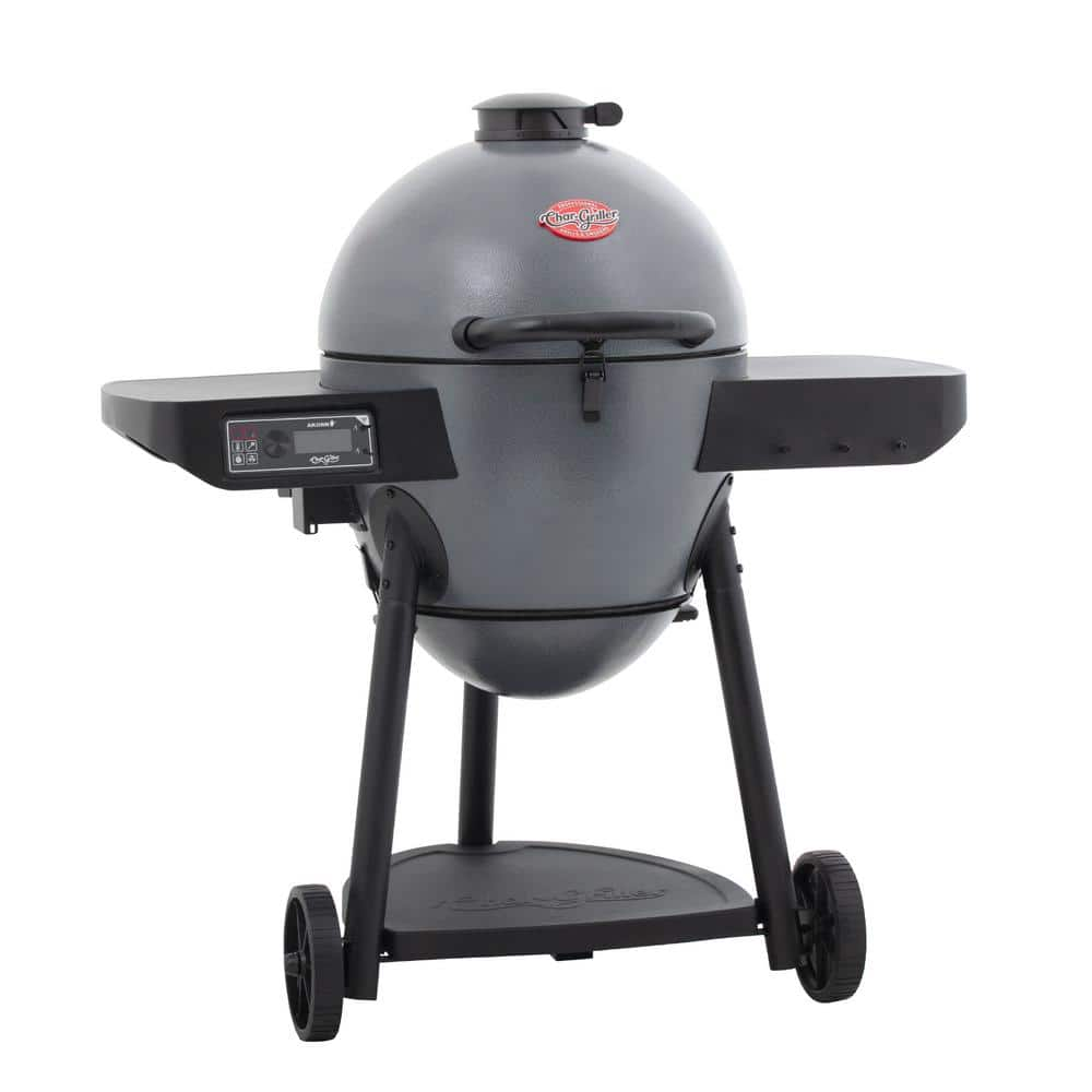 Char-Griller Akorn Auto-Kamado 20-inch Digital WiFi Charcoal Grill in Gray 6480