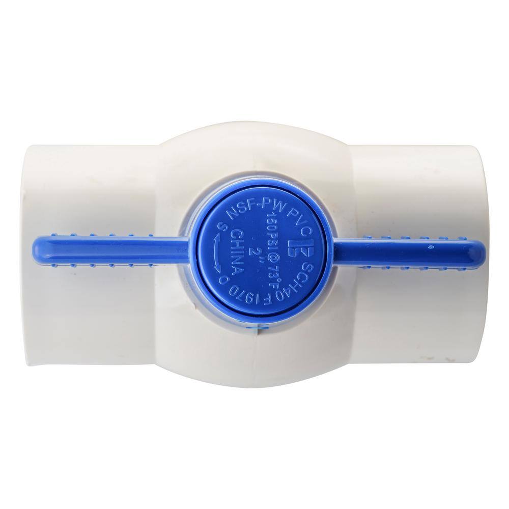 Everbilt 2 in. PVC FIP x FIP Sch. 40 Ball Valve 107-138EB