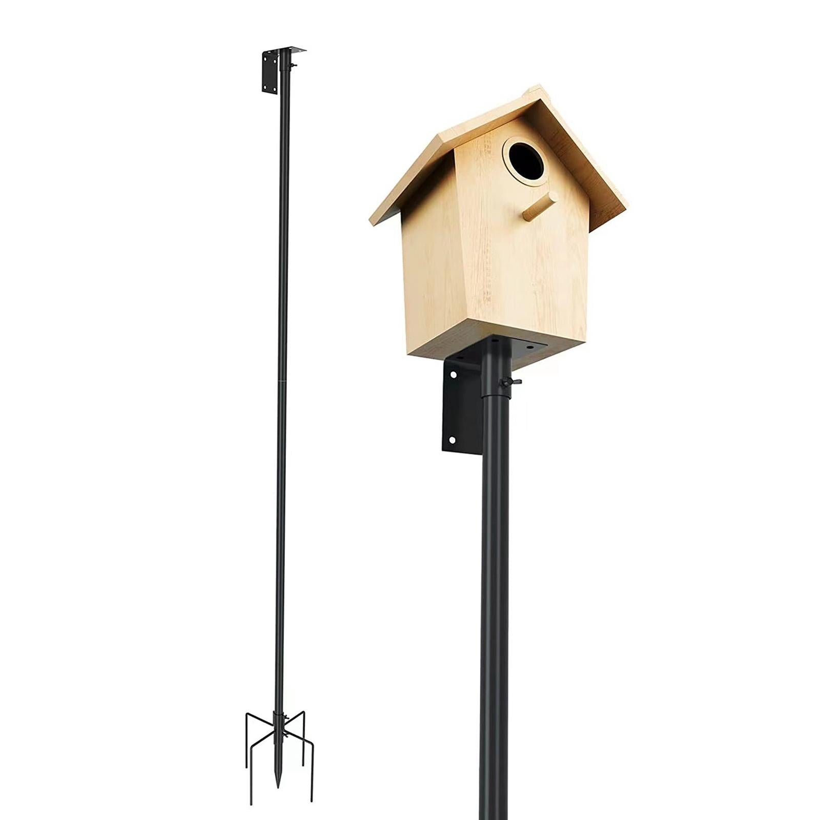 Bird House Mount Pole set Bird Station Pole Birds Metal Post Support Ground Bird Feeder Pole Bird Feeder Pole for Backyard Outdoors