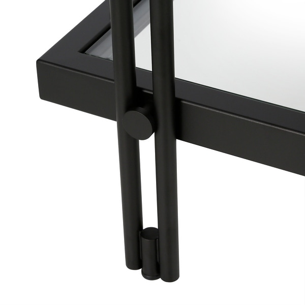 Inez Modern Metal and Glass Side Table