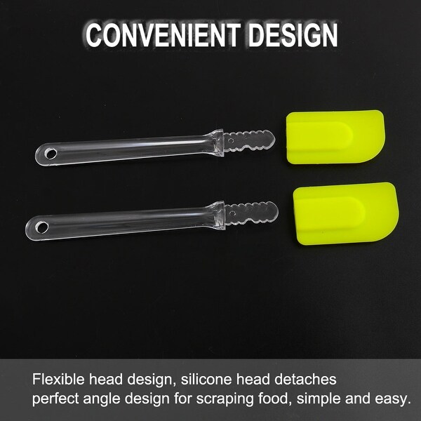 2pcs Flexible Silicone Spatula Heat Resistant Non Stick for Cooking