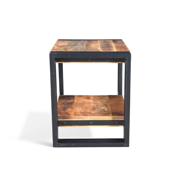 Handcrafted Reclaimed Wood Side Table Natural Timbergir