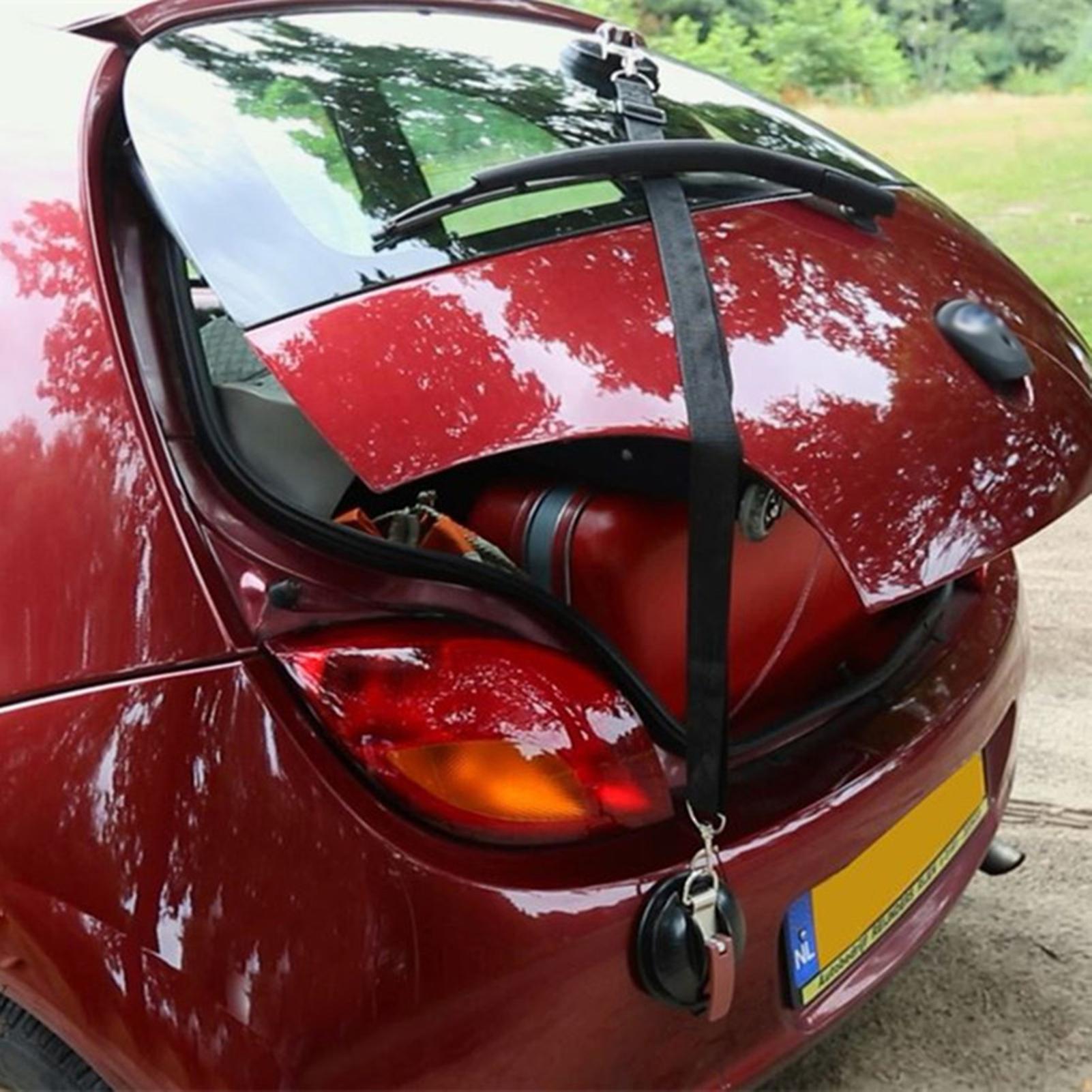 Black and Red Vacuum Suction Cup Anchor With 2pcs Securing Hooks Heavy Duty Car Strap Suction Cup Hooks For Car Kitchen Bathroom Restroom