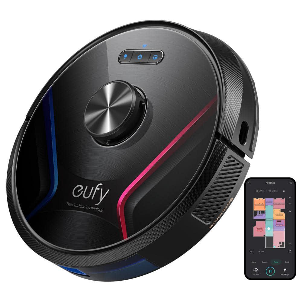 Eufy RoboVac X8 Robotic Vacuum Cleaner WiFi Connected Laser Navigation Bagless HEPA Filter MultiSurface in Black