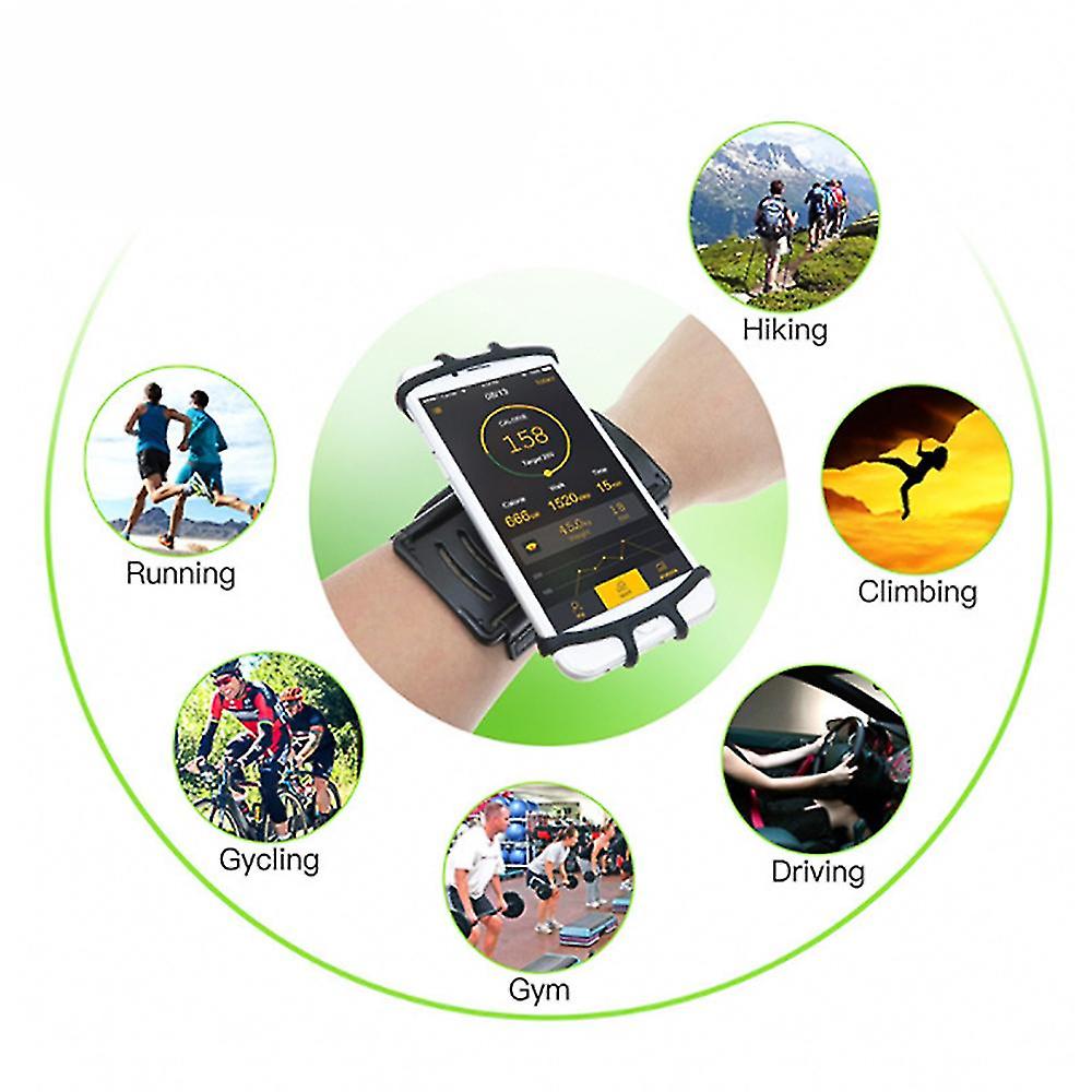 Wristband Phone Holder， 360 Rotating Detachable Sports Mobile Phone Armband-suitable For Most Mobile Phones In The Market