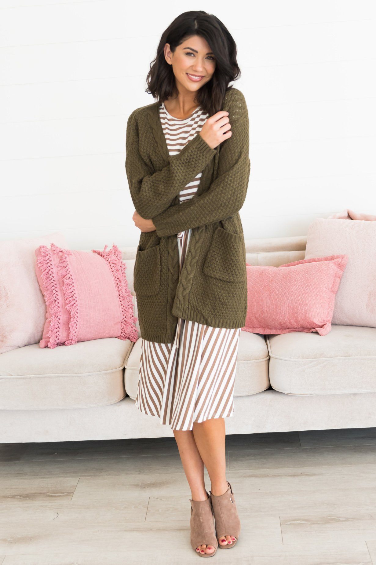 Warm & Cozy Modest Pocket Cardigan