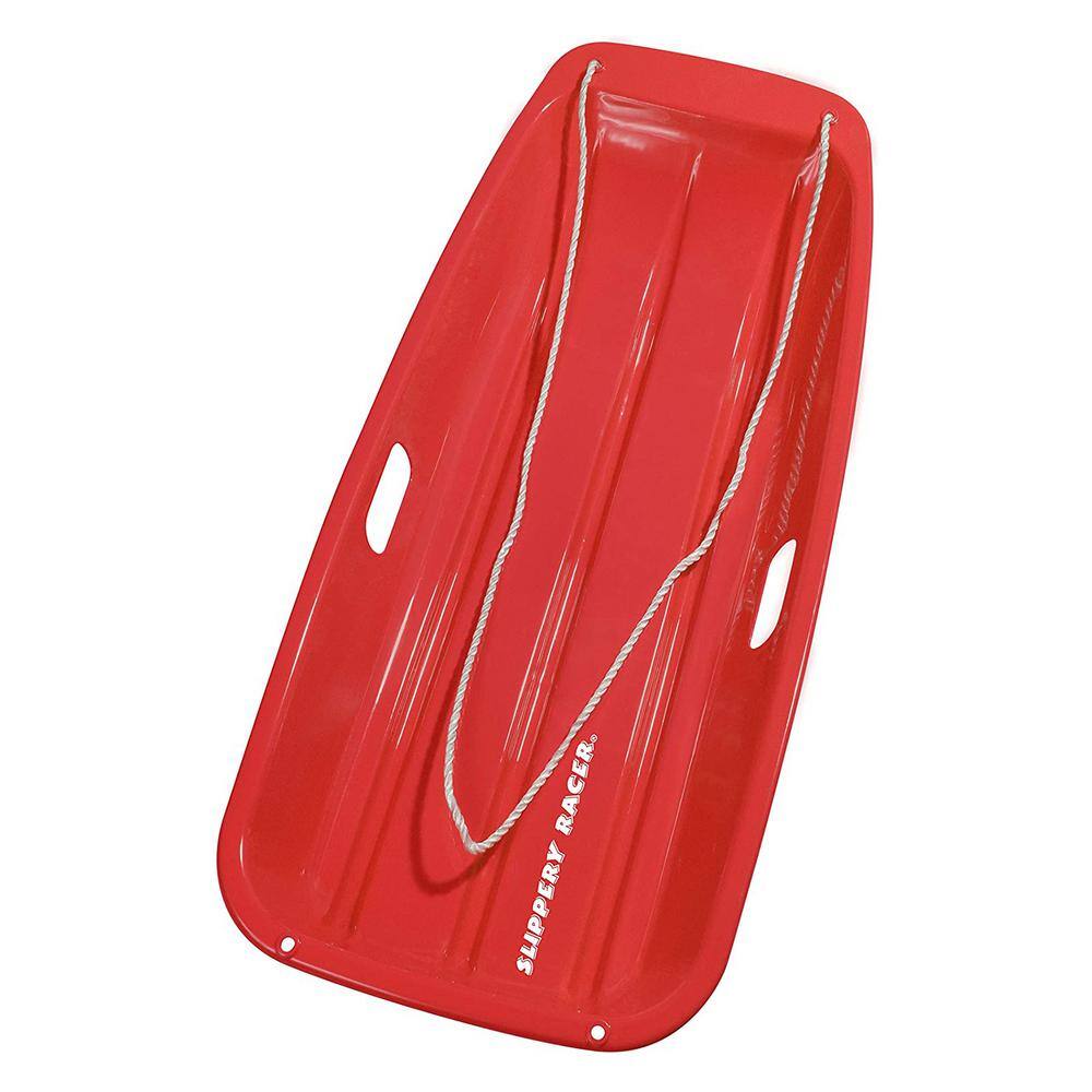 Slippery Racer Downhill Plastic Sprinter Kids Toddler Toboggan Snow Sled in Red SR918R