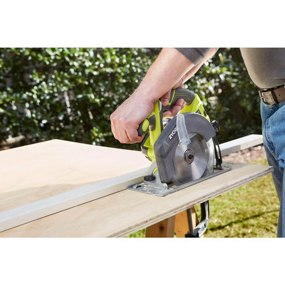 RYOBI ONE+ 18V Cordless 6-12 in. Circular Saw Kit with 4.0 Ah Battery and 18V Charger P507K1