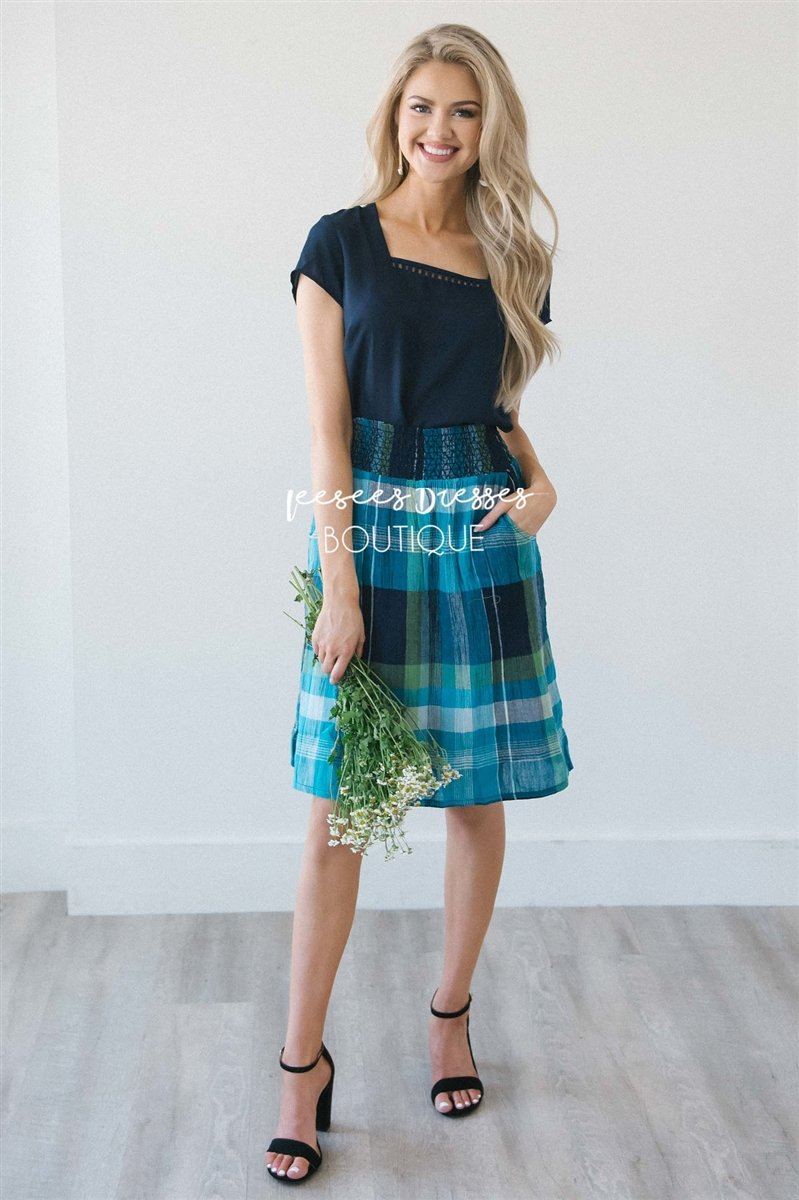 Summer Picnic Plaid Aline Skirt