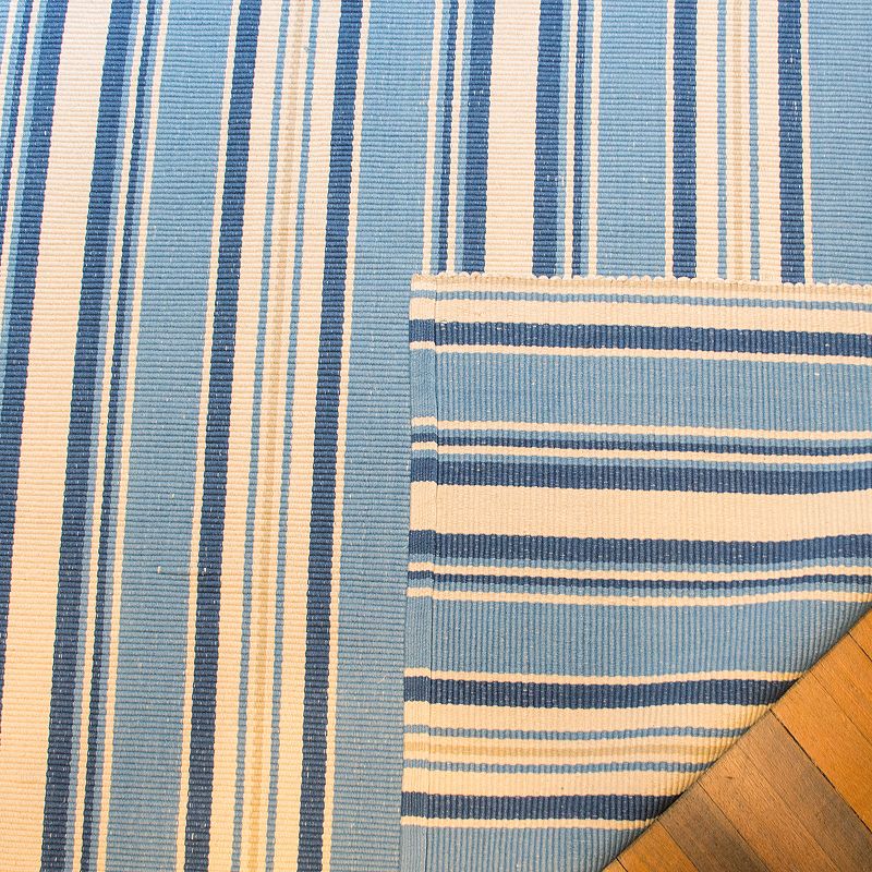 Couristan Bar Harbor Lagoon Striped Reversible Cotton Rug