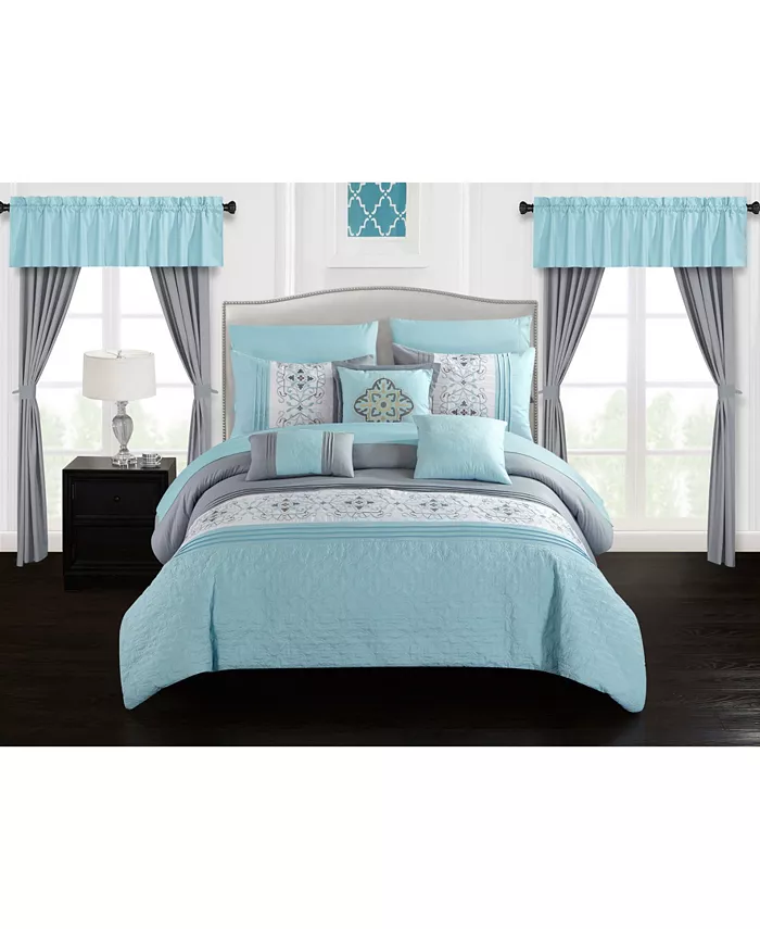 Chic Home Emily 20 Piece Queen Bed In a Bag Comforter Set