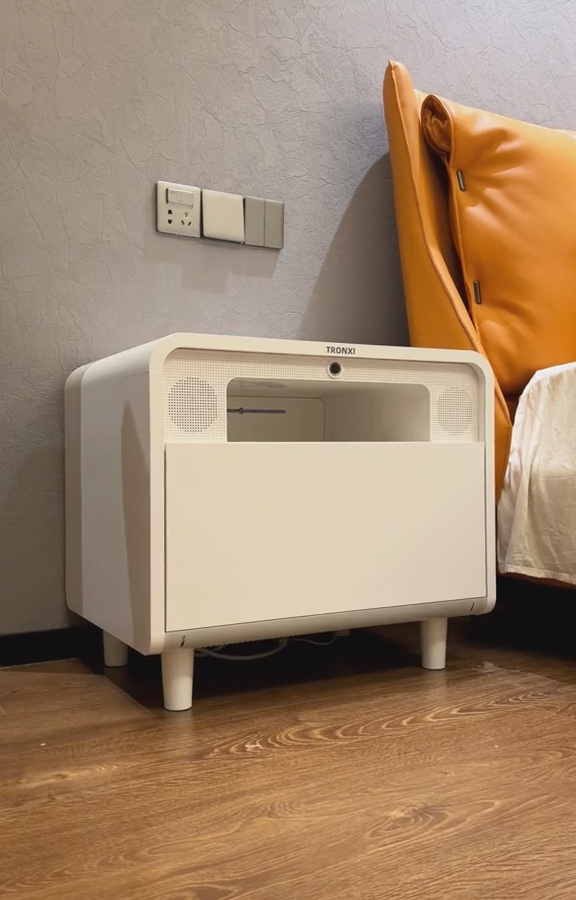 2023 Summer Hot Sale Now! Smart Bedside Table W/ Built-in Safe for Safe Storage