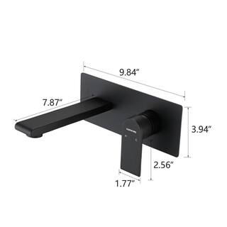 Aurora Decor ACA Single-Handle Wall-Mount Roman Tub Faucet without Hand Shower in matte black TFMSH2B9020B2MB