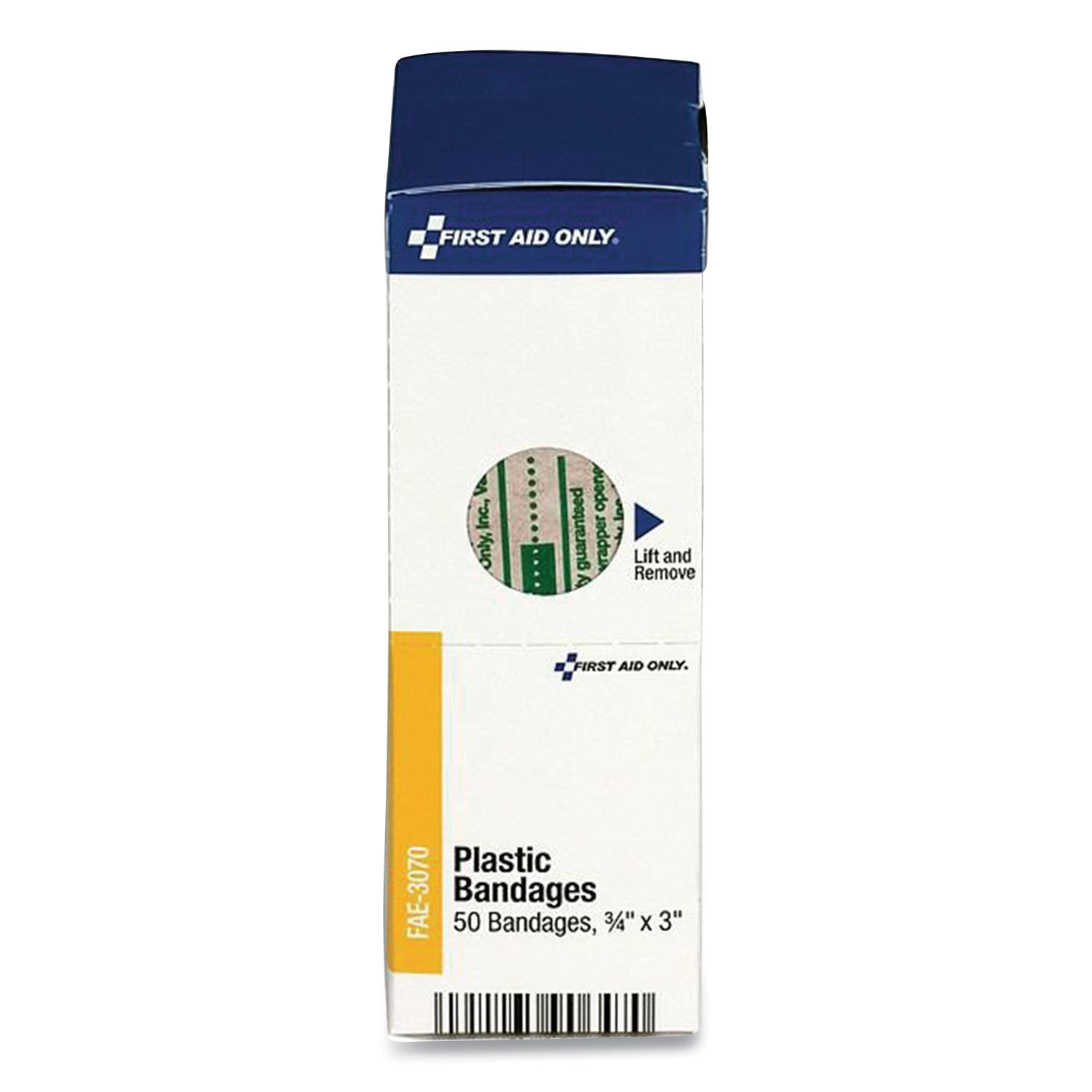 Adhesive Plastic Bandages by First Aid Onlyandtrade; FAOFAE3070