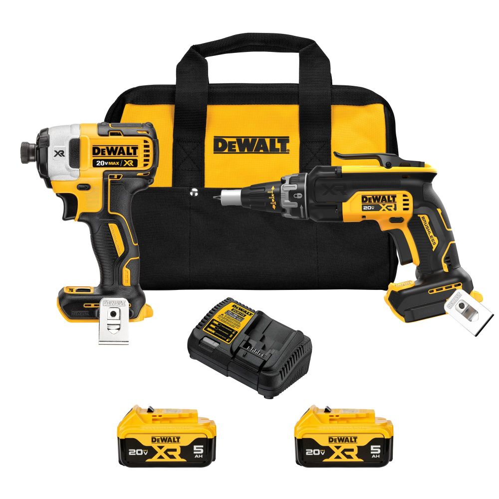 DEWALT 20V Max XR Drywall Screwgun & Impact Driver Combo Kit DCK268P2 from DEWALT