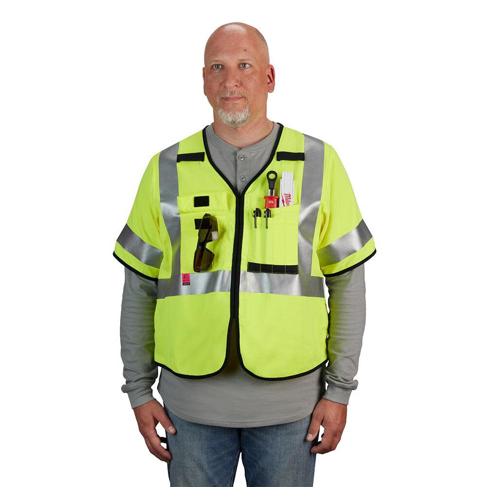 Milwaukee Safety Vest AR/FR Cat. 2 Class 3 High Visibility 48-73-5321M910 from Milwaukee