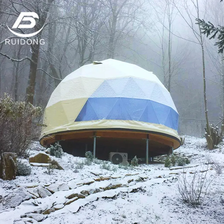 Outdoor Style Winter Camping Glamping Dome Tent Hotel House Luxury White Cover Fabric For 1 3 People