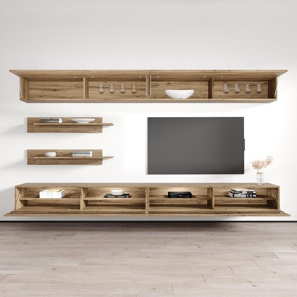 Fly I1 35TV Wall Mounted Floating Modern Entertainment Center