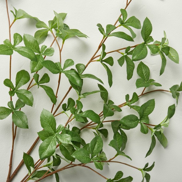 Faux Gypsophila Leaf Stem With Magnolia