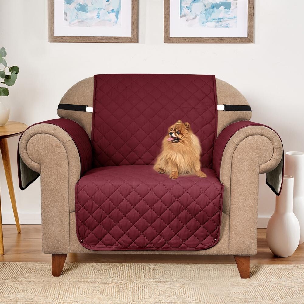 Subrtex Reversible Sofa Slipcover with Elastic Straps Furniture Protector for Pet