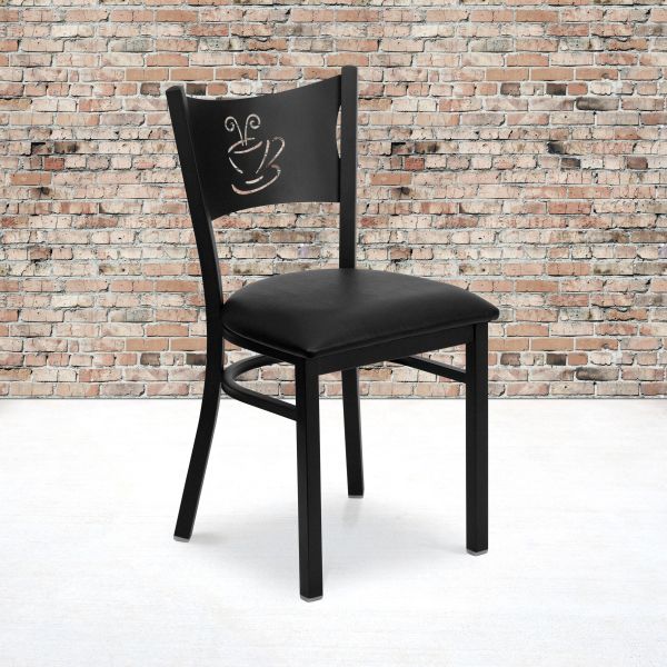 Flash Furniture Coffee Back Metal Restaurant Chair