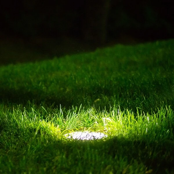 Solar Ground LED Lights In-Ground Disk Garden Lights (12 Pack/4 Pack)