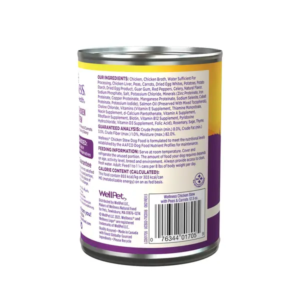 Wellness 12.5 oz Chicken Stew Thick and Chunky Natural Grain Free Canned Dog Food