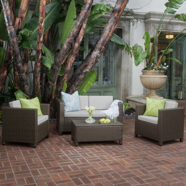 Puerta Outdoor 4piece Sofa Set by Christopher Knight Home