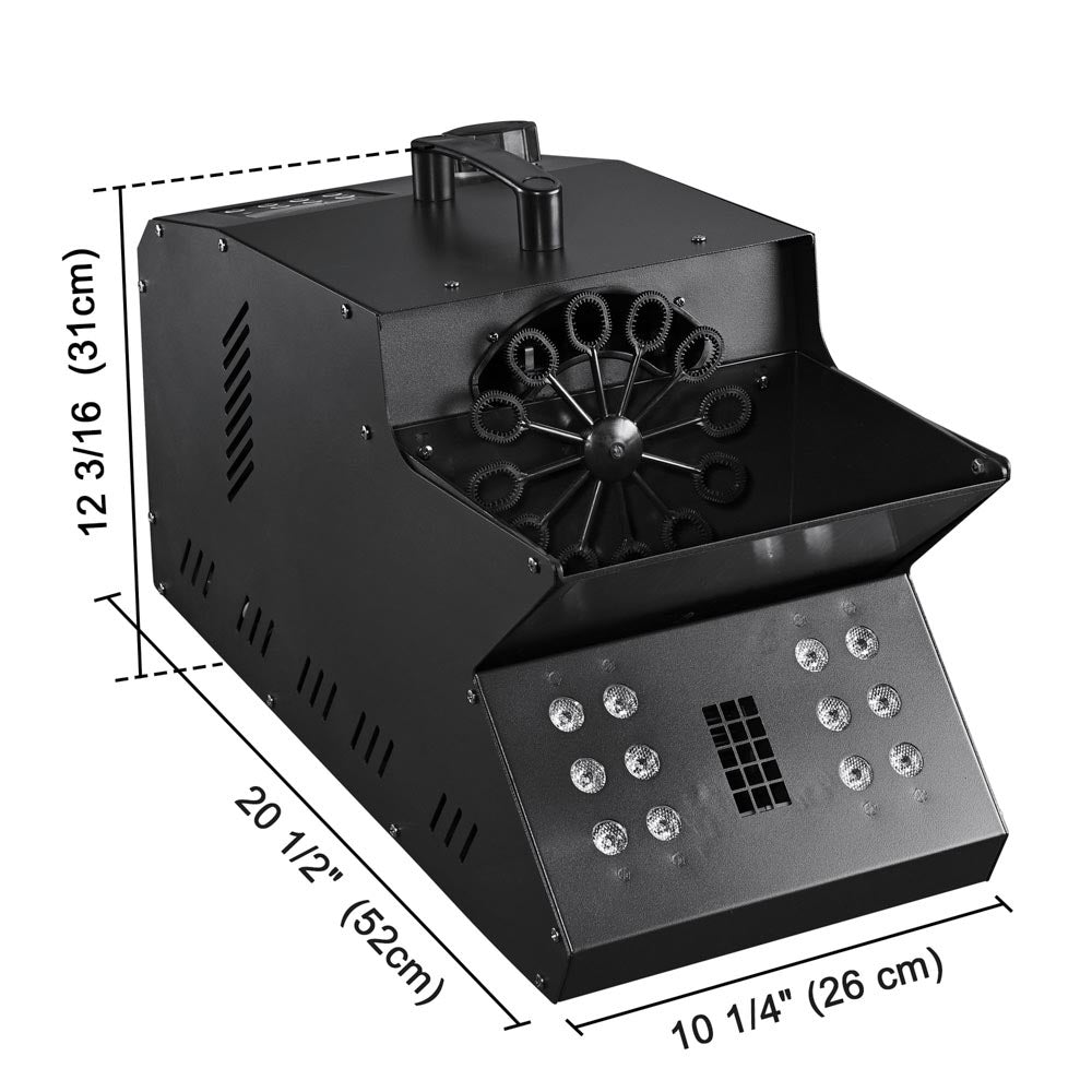 Yescom 3in1 LED Fog Bubble Machine with Remote DMX 12-RGB 2500W