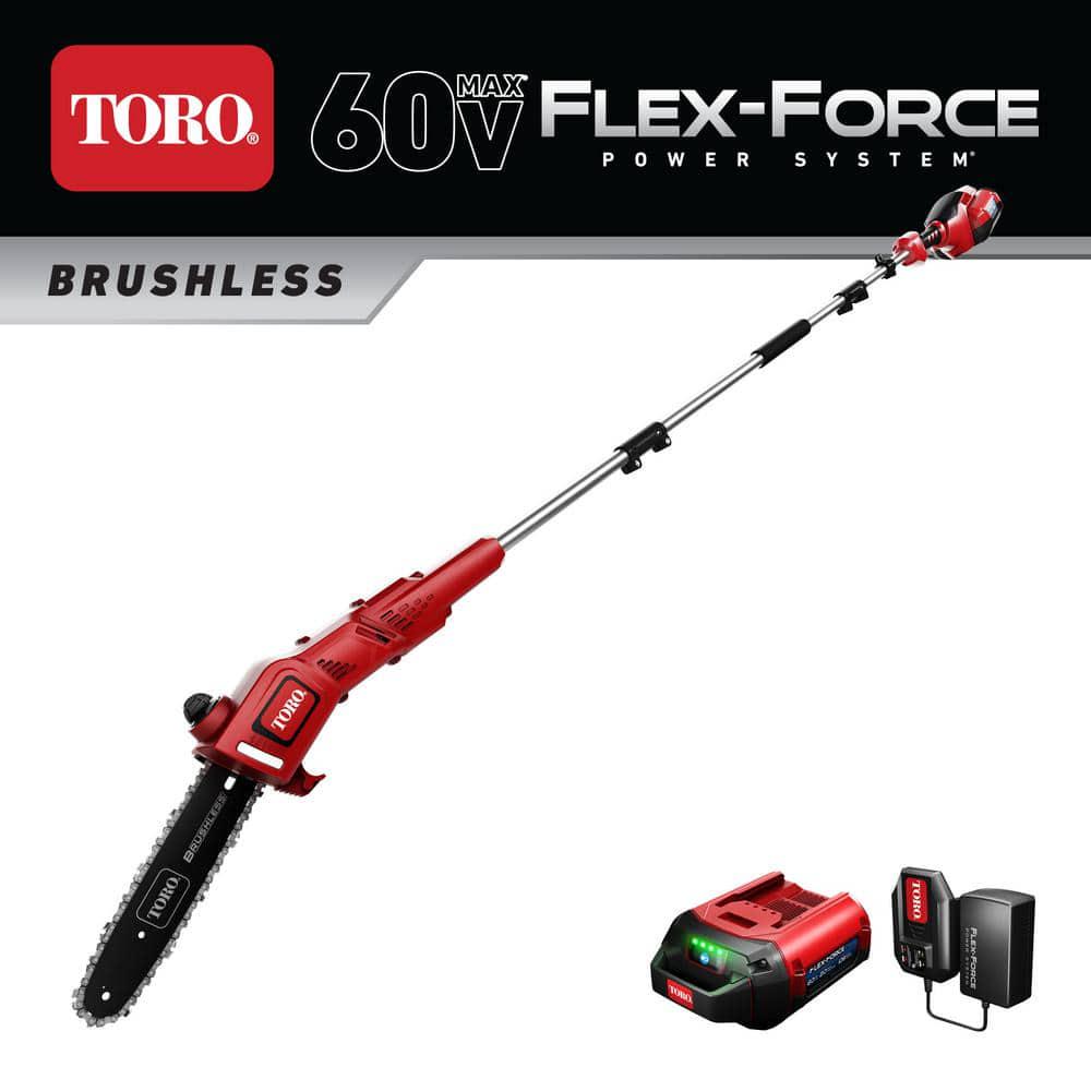 Toro 10 in 60Volt Lithium Ion Cordless Electric Pole Saw  Battery and Charger Included