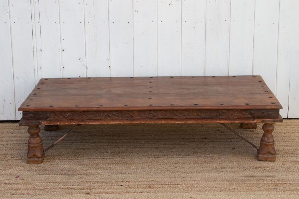 Antique Rustic Takhat Teak Coffee Table   Eclectic   Coffee And Accent Tables   by De cor  Houzz