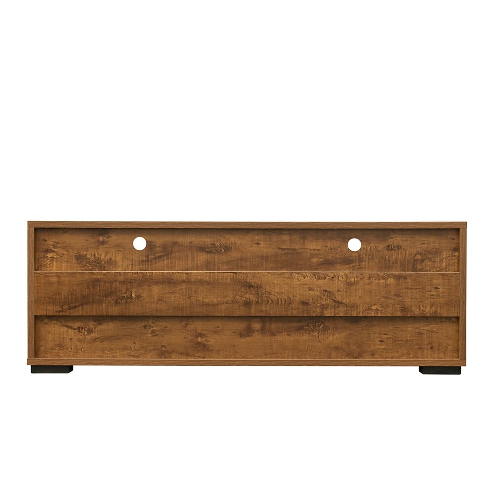 Mid century Modern Style TV Stand with 2 Drawers and LED Light
