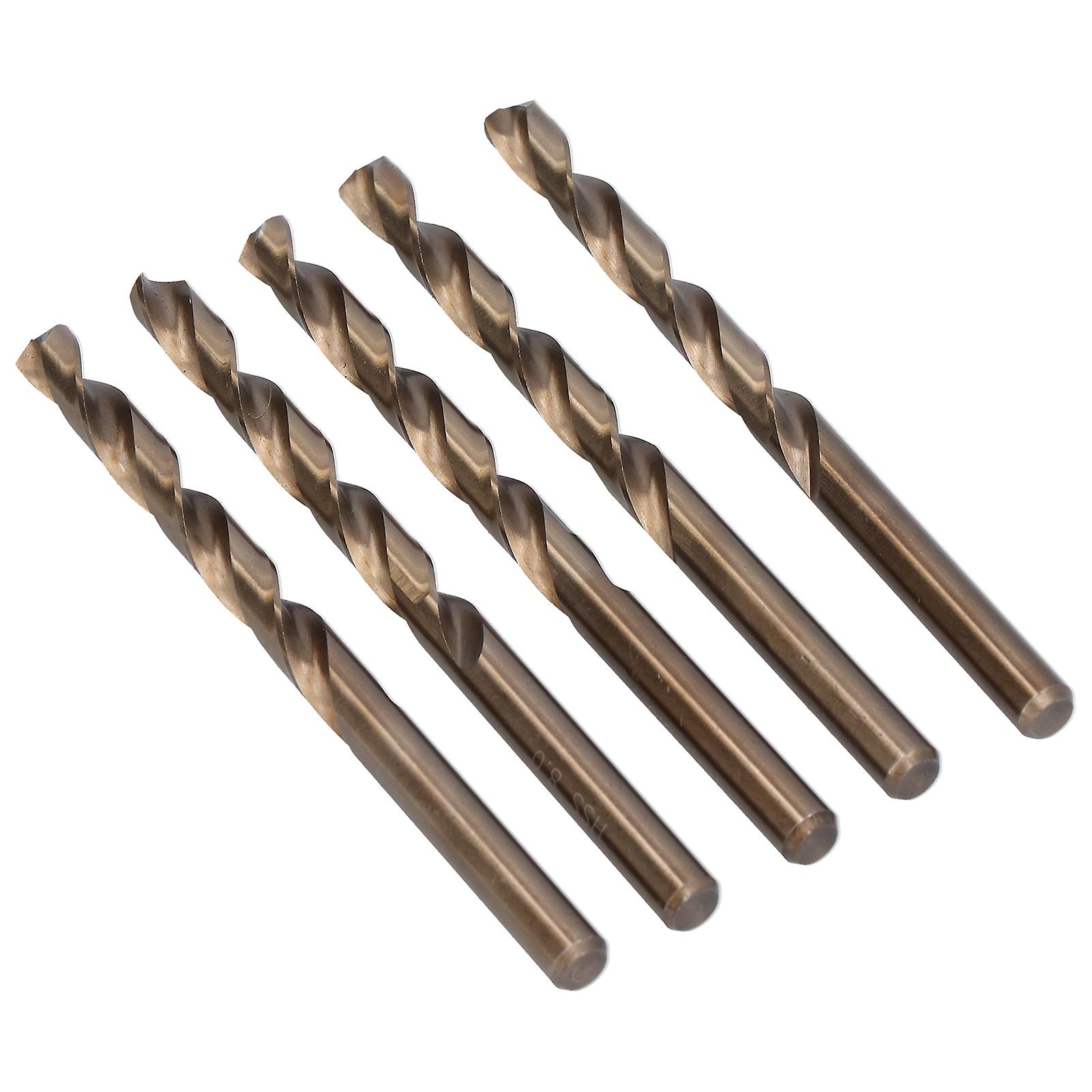 5pcs Twist Drill Bit High Speed Steel Straight Shank Large Spiral Bits Drilling Accessories