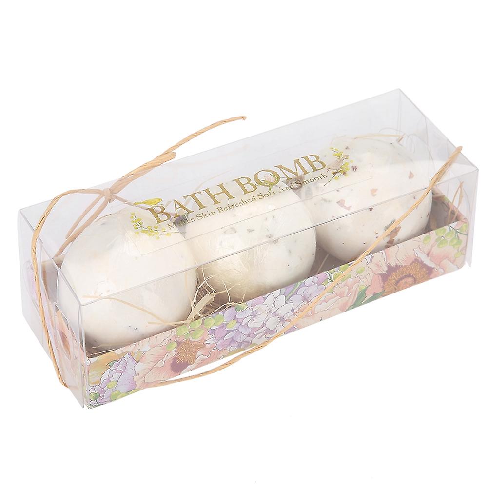 3pcs Essential Oil Bath Salt Bomb Ball Dried Flower Moisturizing Aromatherapy Bath Ball Set