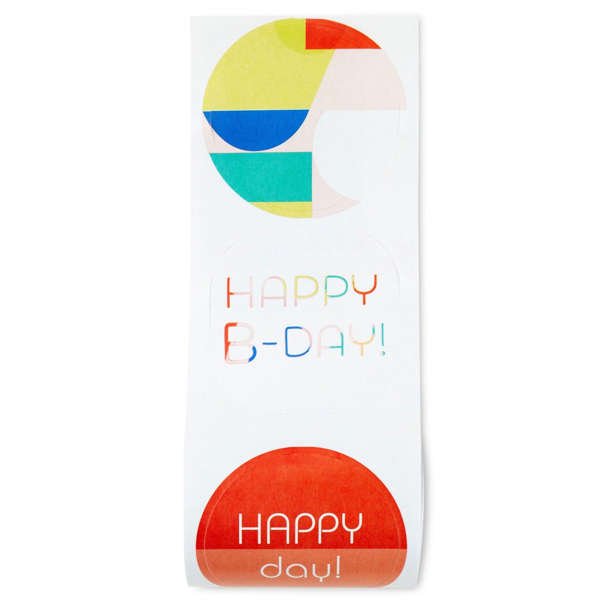 Hallmark  Happy Day Stickers on Roll, Pack of 27