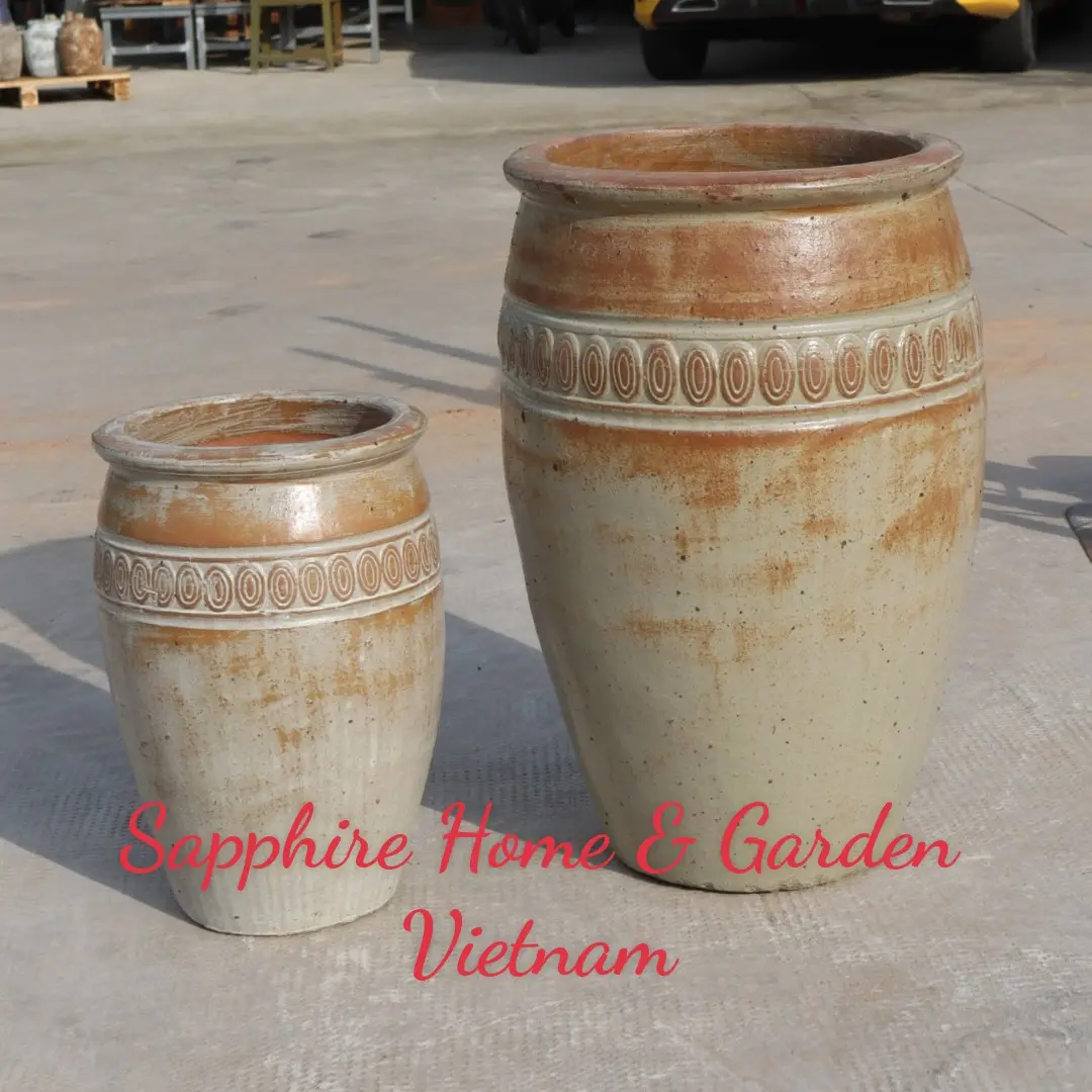 Customize Ceramic Pots for Plants Garden Outdoor Pottery Large Rustic Pots / Antique Pots / Flower Garden Pots garden supplies