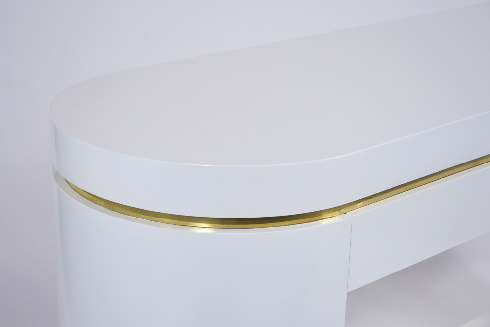 Mid Century Style Lacquered Console   Contemporary   Console Tables   by Castle Antiques  Houzz