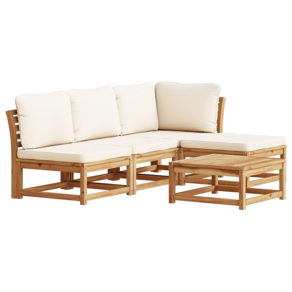 vidaXL Patio Sofa with Cushions 2Seater Outdoor Loveseat Solid Wood Acacia