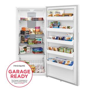 Frigidaire 32.6 in. 20 cu. Ft. Frost Free Defrost Garage Ready Upright Freezer in White ENERGY STAR FFUE2022AW