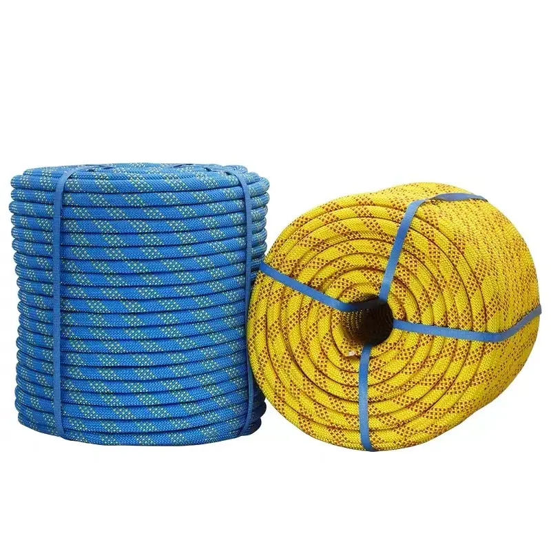 wholesale High Standard braided nylon rope Fire Rescue Parachute Safety Rope Static Climbing Rope