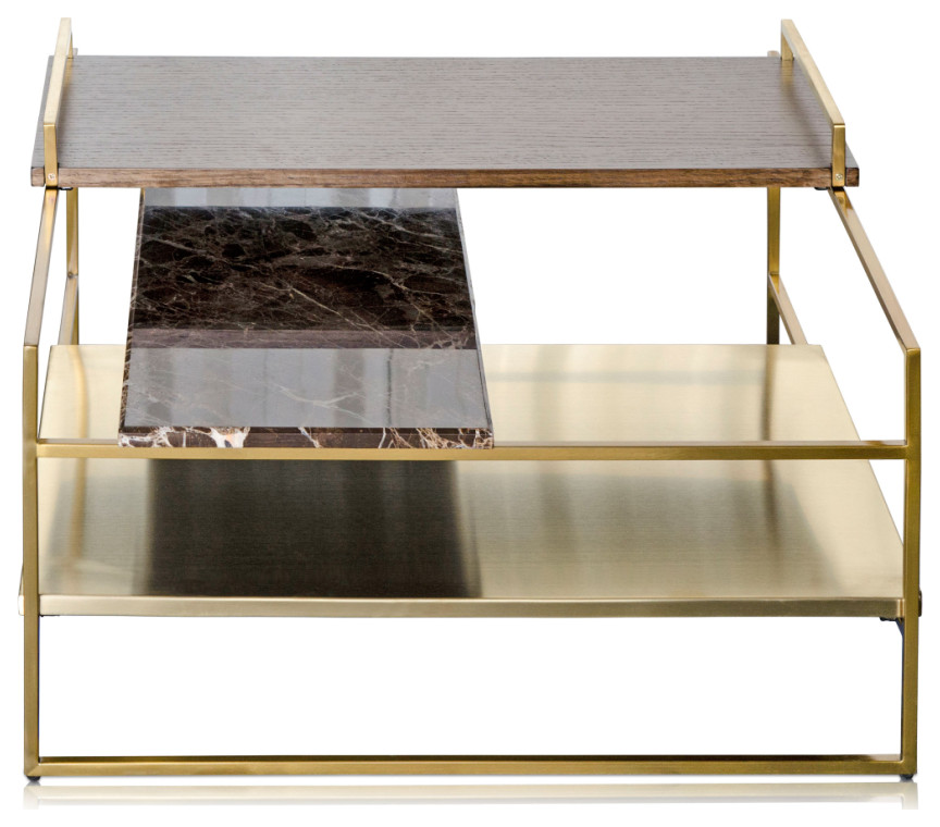 Multi layered Gold Coffee Table  Versmissen Architect   Contemporary   Coffee Tables   by Oroa   Distinctive Furniture  Houzz