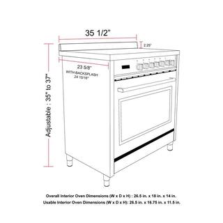 Cosmo 36 in. 3.8 cu. ft. Single Oven Gas Range with 5 Burner Cooktop and Heavy Duty Cast Iron Grates in Stainless Steel COS-965AGFC