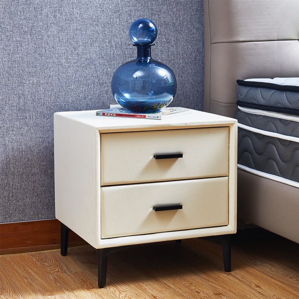 Modern Nightstand with 2 Drawers