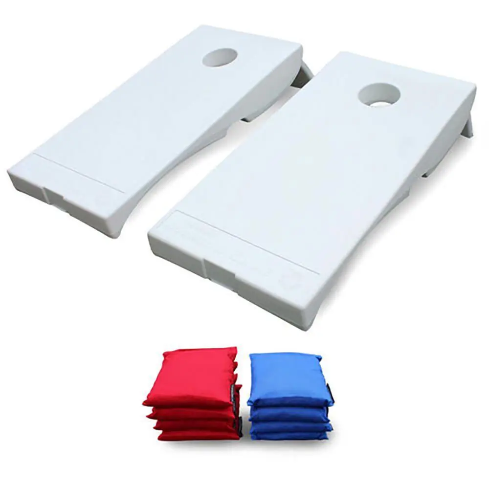 Driveway Games All Weather Outdoor Corntoss Cornhole Bean Bag Toss Game White CT-101WHT