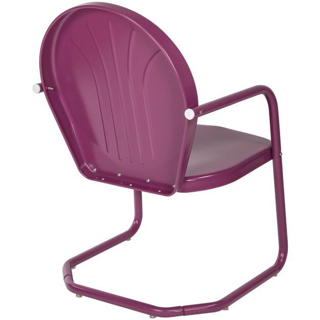 Northlight 34 inch Outdoor Retro Tulip Armchair Purple