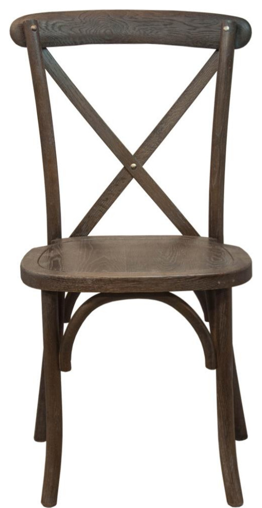 Advantage Dark Driftwood X Back Chair   Contemporary   Dining Chairs   by BisonOffice  Houzz