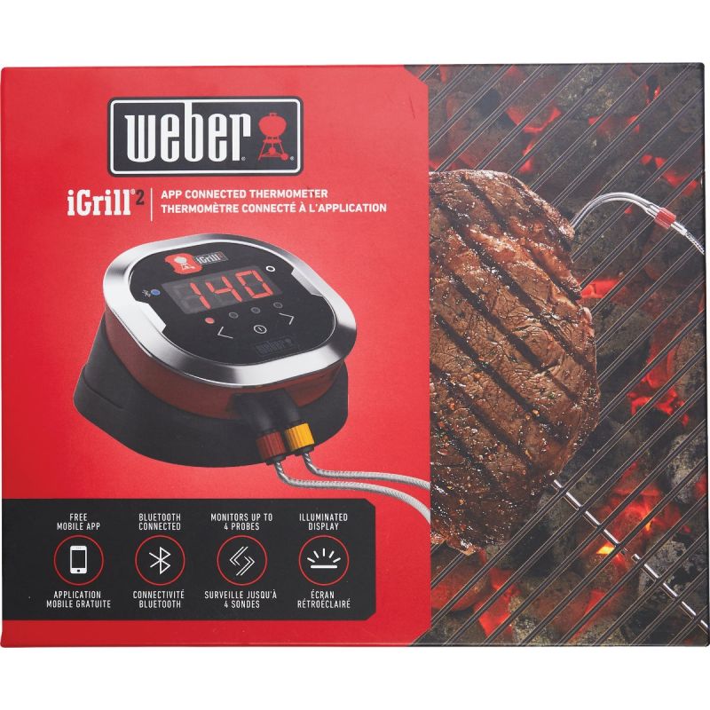 Weber iGrill2 Bluetooth Thermometer 3.2 In. W. X 2.2 In. H. X 2.2 In. L.