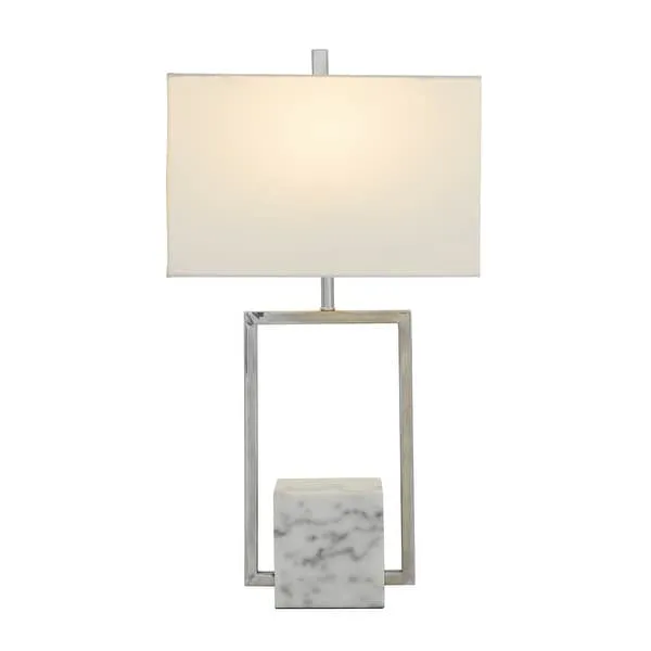 White Marble Modern Table Lamp